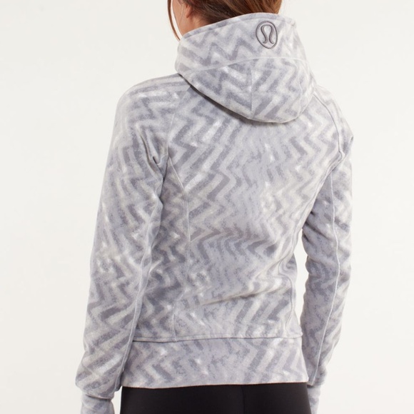 Lululemon Scuba Full Zip Hoodie Blazer Fossil/White - Picture 2 of 7